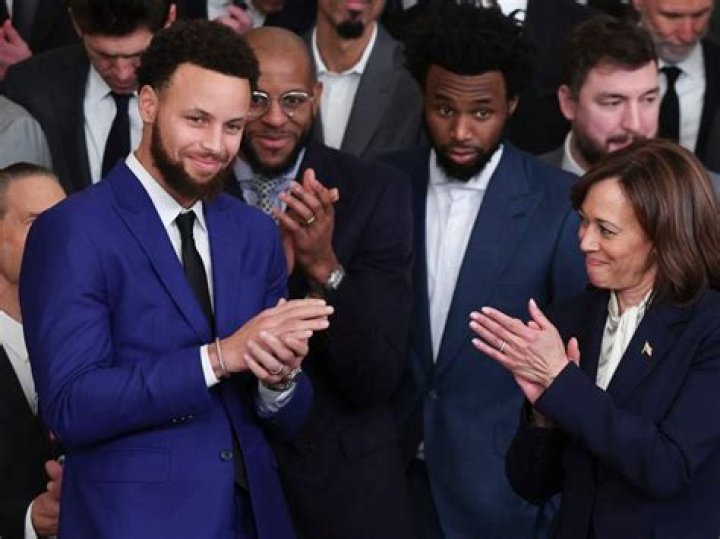 Serving a sentence in h**ny jail, Fans caught Andrew Wiggins checking out VP Kamala Harris dur